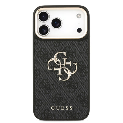 Apple iPhone 17 Pro Max Kılıf Guess Orjinal Lisanslı 4G Büyük Metal Logolu Kalın Askılı Kapak Pembe