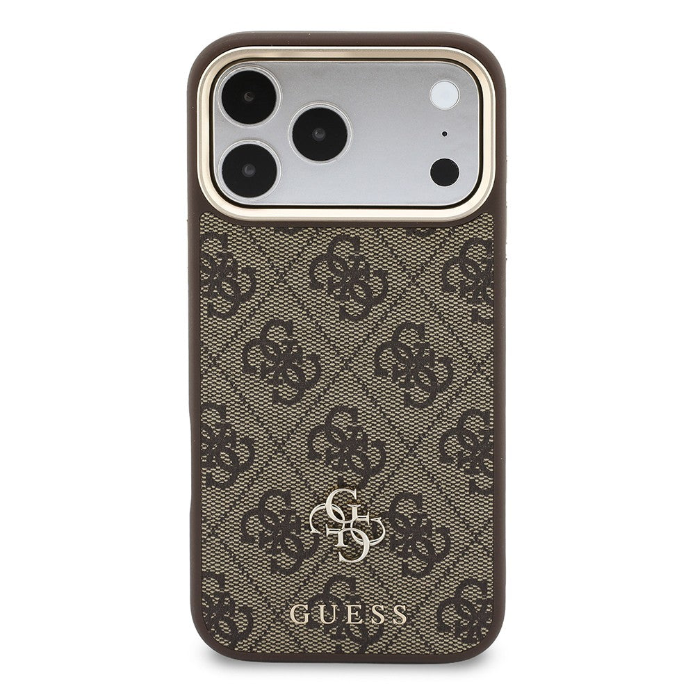 Apple iPhone 17 Pro Max Kılıf Guess Orjinal Lisanslı M-safe Şarj Özellikli Askılı ve 4G Metal Logolu Kartlıklı Kapak