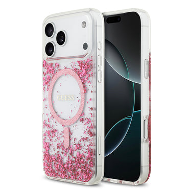 Apple iPhone 17 Pro Max Kılıf Guess Orjinal Lisanslı M-safe Şarj Özellikli Transparan Resin Bottom Kapak