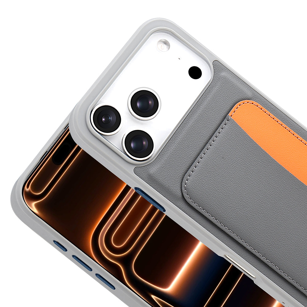 Apple iPhone 17 Pro Max Kılıf Kartlıklı Zore X-Kart Silikon Kapak Siyah