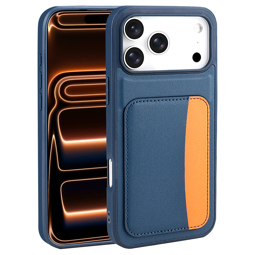 Apple iPhone 17 Pro Max Kılıf Kartlıklı Zore X-Kart Silikon Kapak Kahverengi