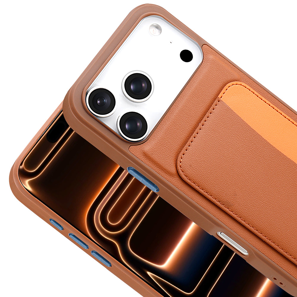 Apple iPhone 17 Pro Max Kılıf Kartlıklı Zore X-Kart Silikon Kapak Koyu Gri