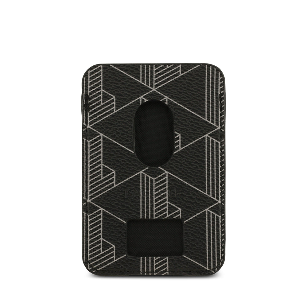 Apple iPhone 17 Pro Max Kılıf Lacoste Orjinal Lisanslı M-safe Şarj Özellikli PU Deri Tasarımlı Kartlıklı Karışık Monogram Desenli Kapak Yeşil