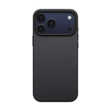Apple iPhone 17 Pro Max Case M-safe Charging Feature 1500D Aramid Fiber Pitaka Military-Grade Classic Series Black-Grey Twill Cover Black-Grey 
