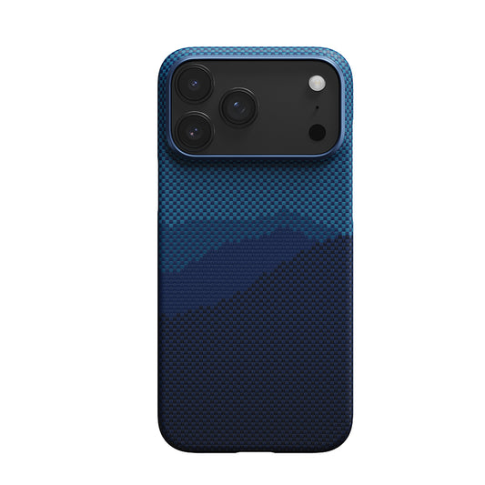 Apple iPhone 17 Pro Max Case M-Safe Charging Feature Aramid Fiber Pitaka Tactile Woven Starpeak Series Over The Horizon Cover Blue