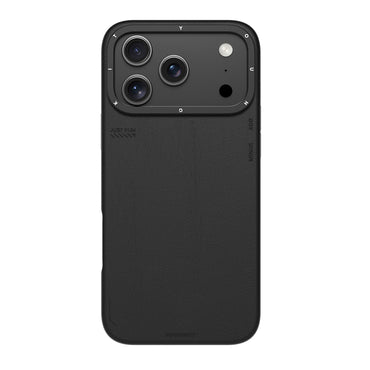 Apple iPhone 17 Pro Max Kılıf M-safe Şarj Özellikli Basit Mat Deri Desenli Youngkit Tech Fashion Serisi Kapak Gri