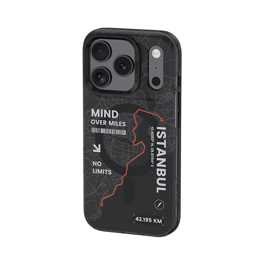 Apple iPhone 17 Pro Max Kılıf M-safe Şarj Özellikli Benks City Serisi Kapak Siyah-Turuncu