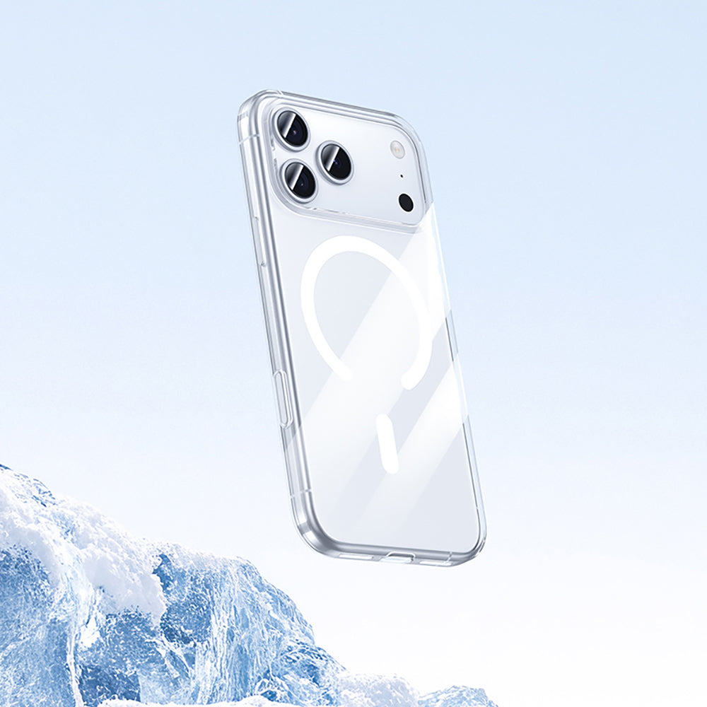 Apple iPhone 17 Pro Max Kılıf M-safe Şarj Özellikli Benks Crystal Serisi Şeffaf Kapak Şeffaf