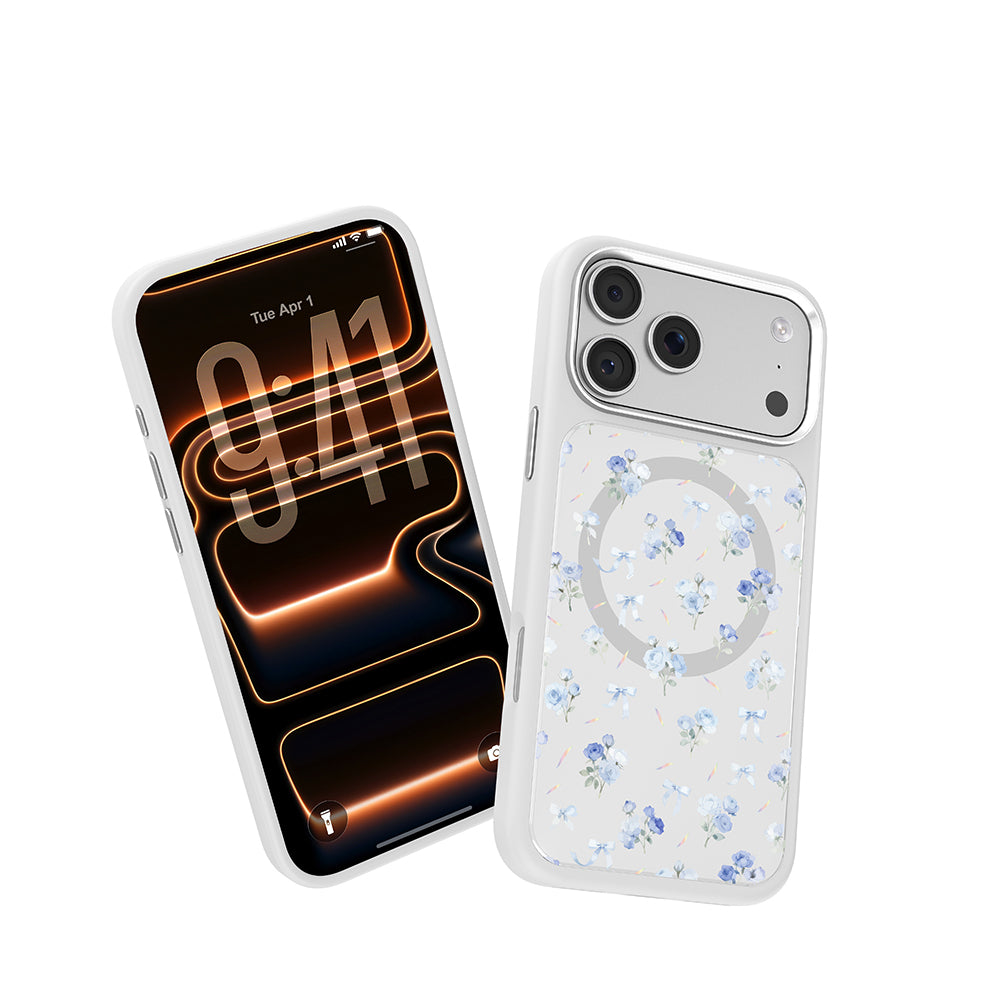 Apple iPhone 17 Pro Max Kılıf M-safe Şarj Özellikli Çiçek Tasarımlı Mutural Flower Serisi Kapak