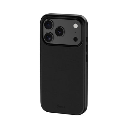 Apple iPhone 17 Pro Max Kılıf M-safe Şarj Özellikli Çizilmeye Dayanıklı Benks VitaPro Serisi PU Deri Kapak Siyah