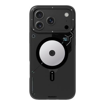 Apple iPhone 17 Pro Max Kılıf M-safe Şarj Özellikli Disk Desenli Youngkit Disc Battle Kapak
