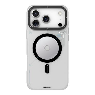 Apple iPhone 17 Pro Max Case M-safe Charging Feature Disc Pattern Youngkit Disc Battle Cover Orange 
