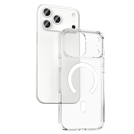 Apple iPhone 17 Pro Max Case M-safe Charging Feature Camera Protection Zore Crypto Transparent Cover 