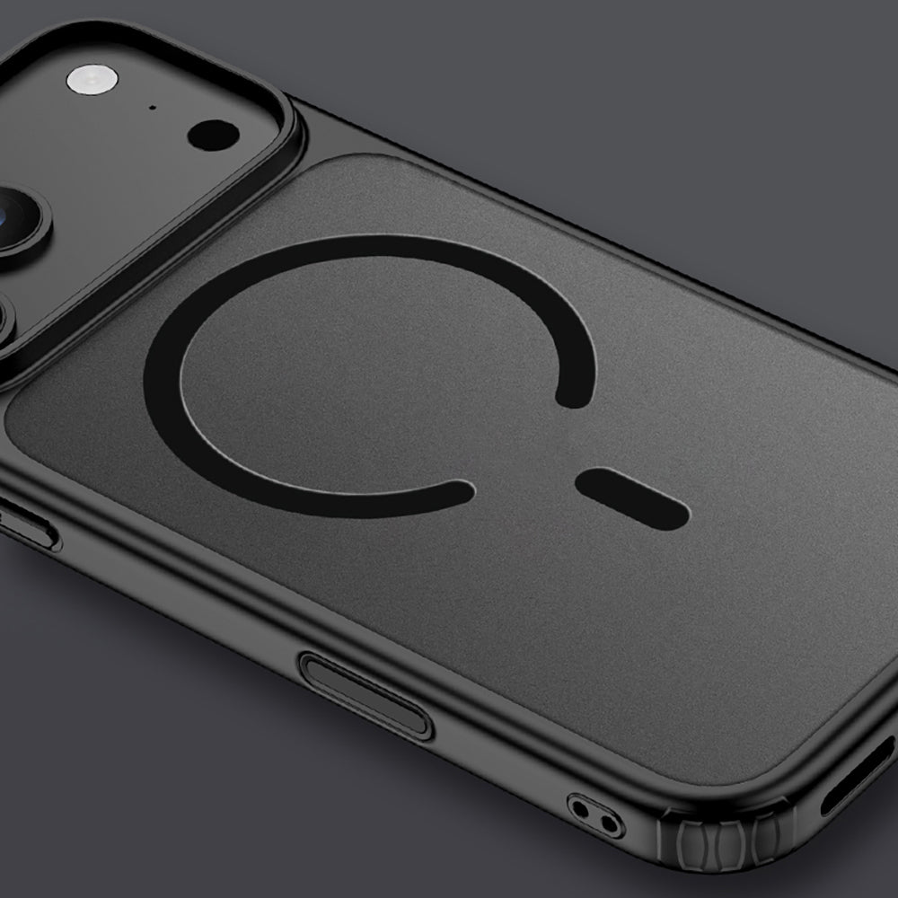 Apple iPhone 17 Pro Max Kılıf M-safe Şarj Özellikli Mat Arka Yüzey Wlons Lola Kapak Siyah