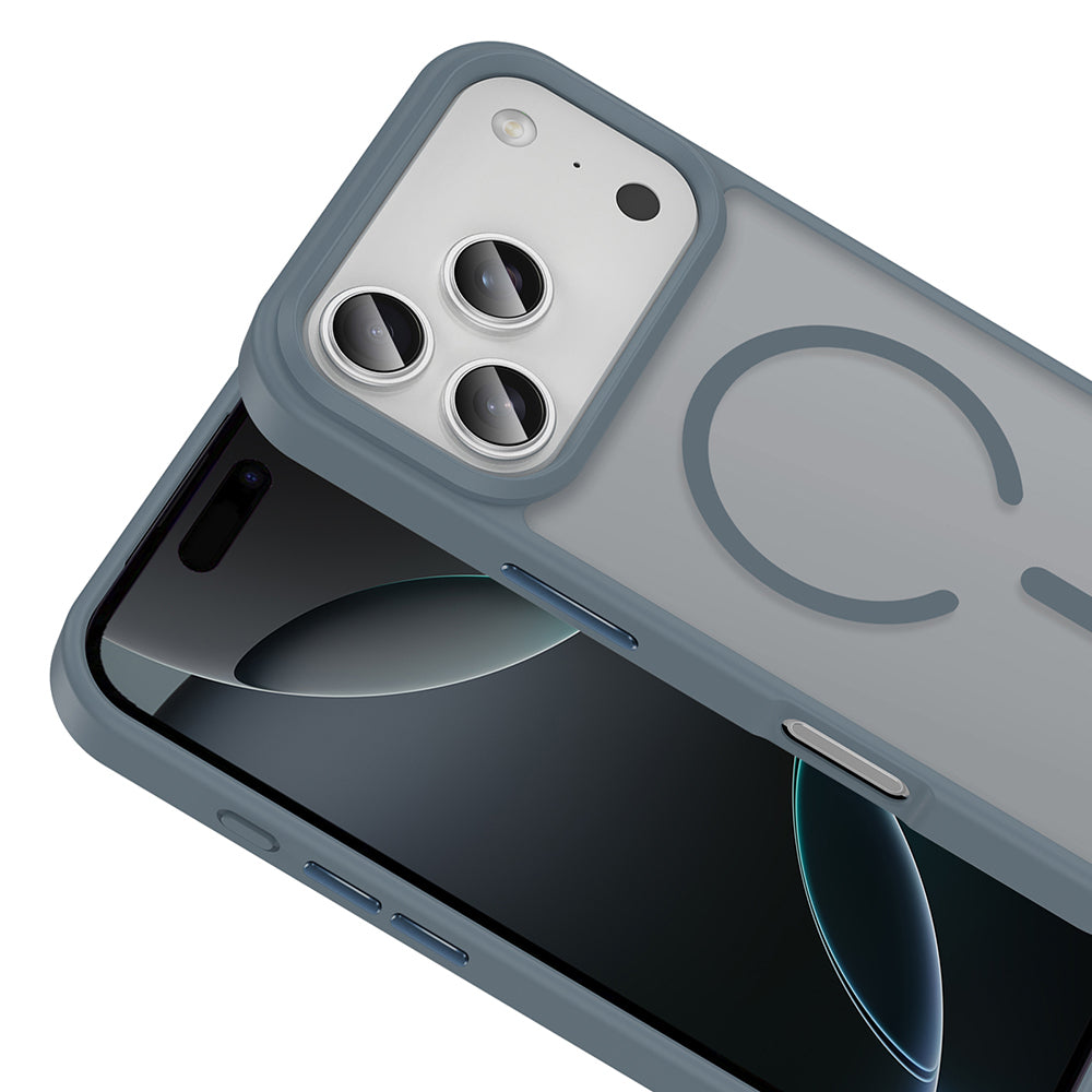 Apple iPhone 17 Pro Max Case M-safe Charging Feature Matte Back Surface Zore Sio Cover Black 