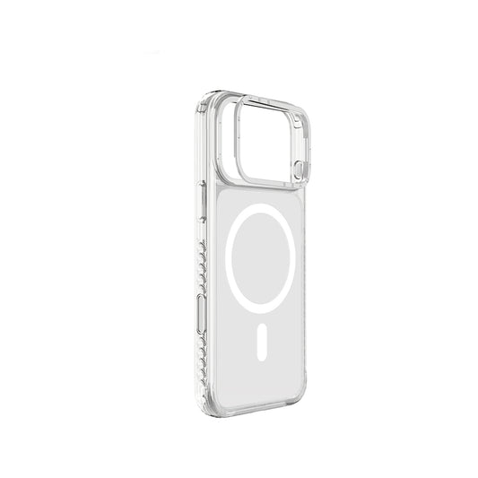 Apple iPhone 17 Pro Max Case with M-safe Charging, Metal Camera Frame, Airbag Design, Lenyes CK221 Hard PC Cover, Transparent 
