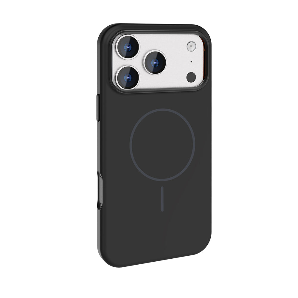 Apple iPhone 17 Pro Max Kılıf M-Safe Şarj Özellikli Metal Kamera Çerçeveli Zore Edi Silikon Kapak Lacivert