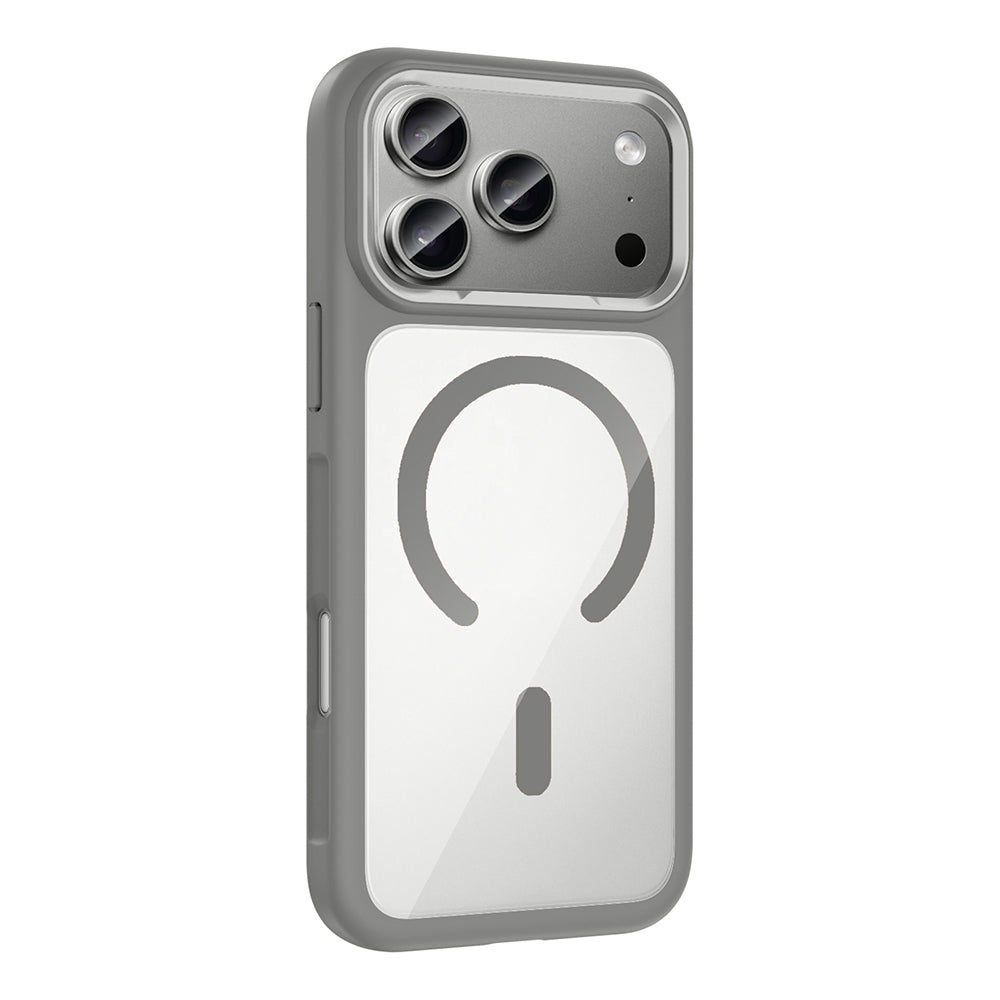 Apple iPhone 17 Pro Max Kılıf M-Safe Şarj Özellikli Metal Kamera Çerçeveli Zore Tiko Kapak Siyah