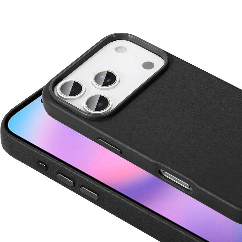 Apple iPhone 17 Pro Max Case with M-safe Charging Function PU Leather Look Zore Cupra Cover Pink