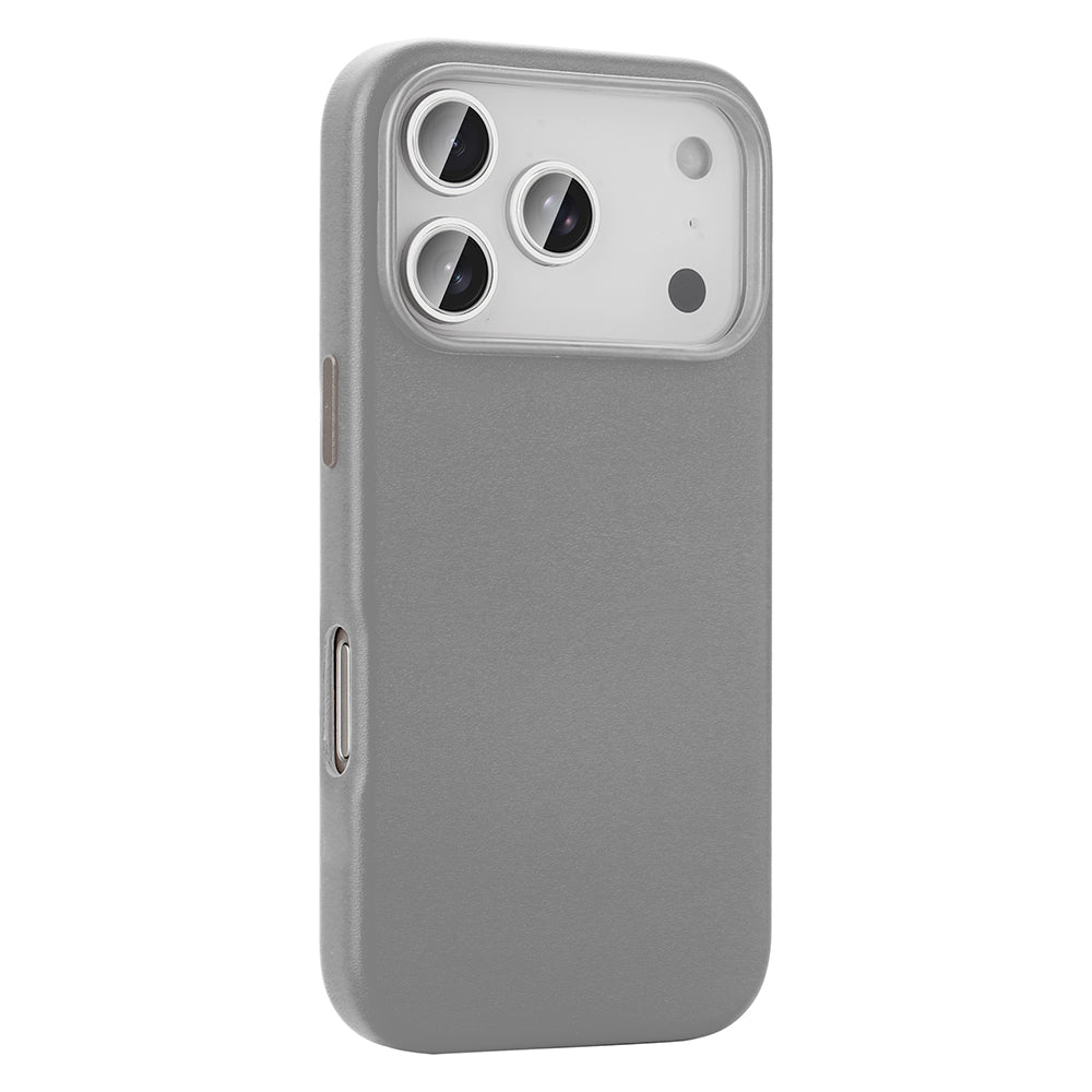Apple iPhone 17 Pro Max Case M-safe Charging Feature PU Leather Look Zore Cupra Cover Gray