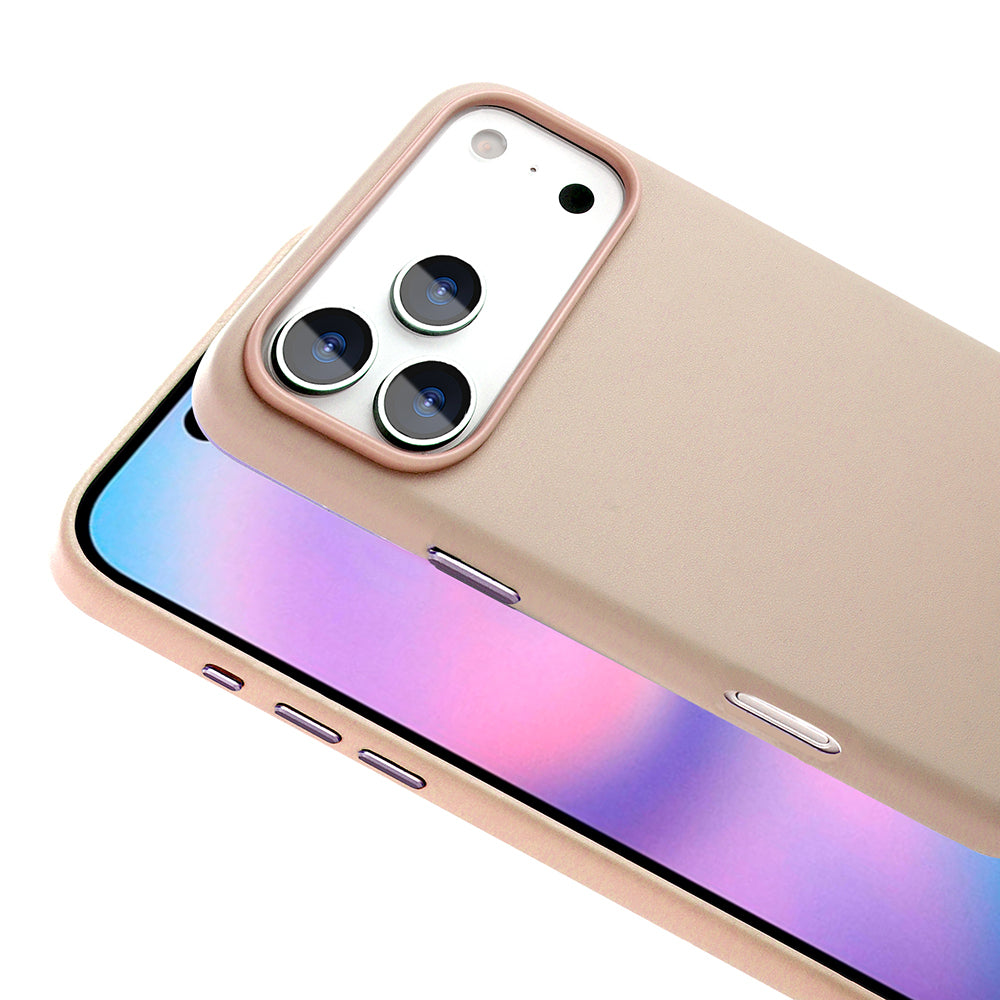 Apple iPhone 17 Pro Max Case with M-safe Charging Function PU Leather Look Zore Cupra Cover Pink