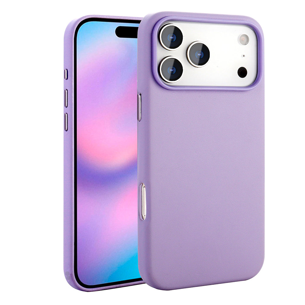 Apple iPhone 17 Pro Max Case with M-safe Charging Function PU Leather Look Zore Cupra Cover Purple