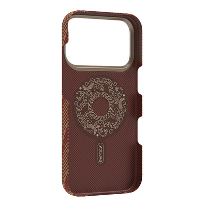 Apple iPhone 17 Pro Max Kılıf M-safe Şarj Özellikli Raptic Aramid Skin Bionic Serisi Kapak Kırmızı
