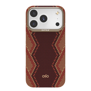 Apple iPhone 17 Pro Max Kılıf M-safe Şarj Özellikli Raptic Aramid Skin Bionic Serisi Kapak Kırmızı