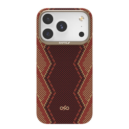 Apple iPhone 17 Pro Max Kılıf M-safe Şarj Özellikli Raptic Aramid Skin Bionic Serisi Kapak Kırmızı