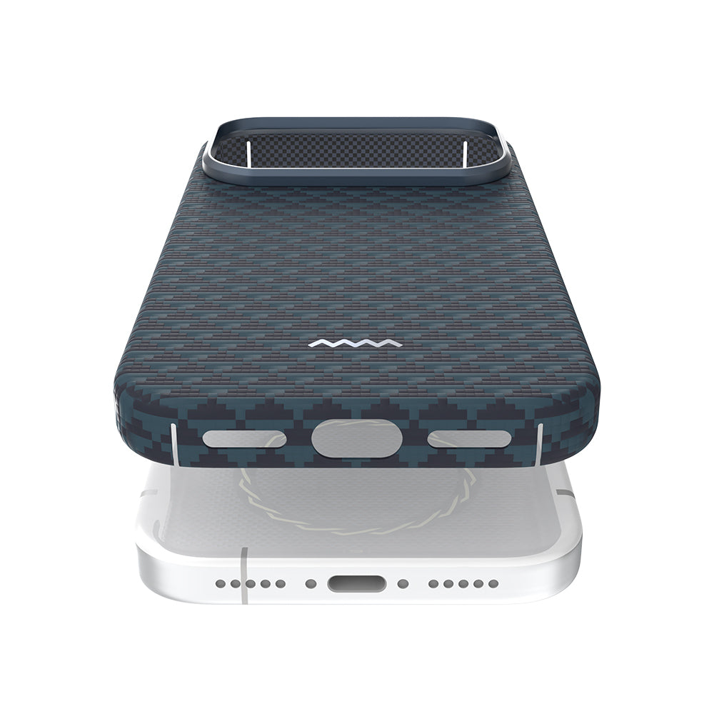 Apple iPhone 17 Pro Max Kılıf M-safe Şarj Özellikli Raptic Aramid Skin Origin Serisi Kapak Kırmızı