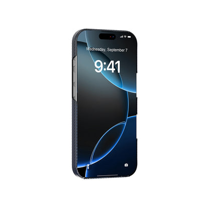 Apple iPhone 17 Pro Max Kılıf M-safe Şarj Özellikli Raptic Aramid Skin Transform Serisi Kapak Mavi