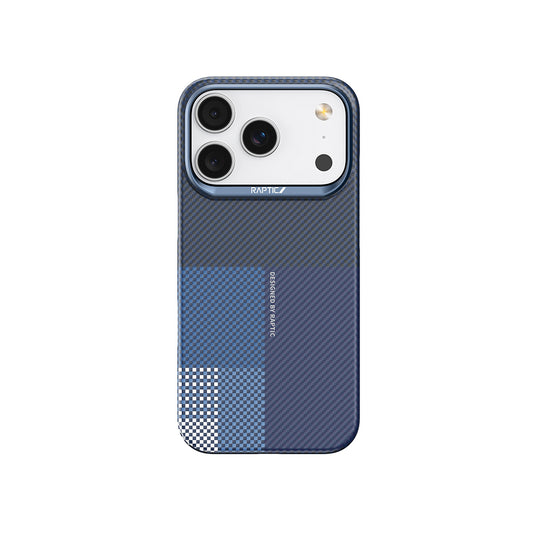 Apple iPhone 17 Pro Max Kılıf M-safe Şarj Özellikli Raptic Aramid Skin Transform Serisi Kapak Mavi