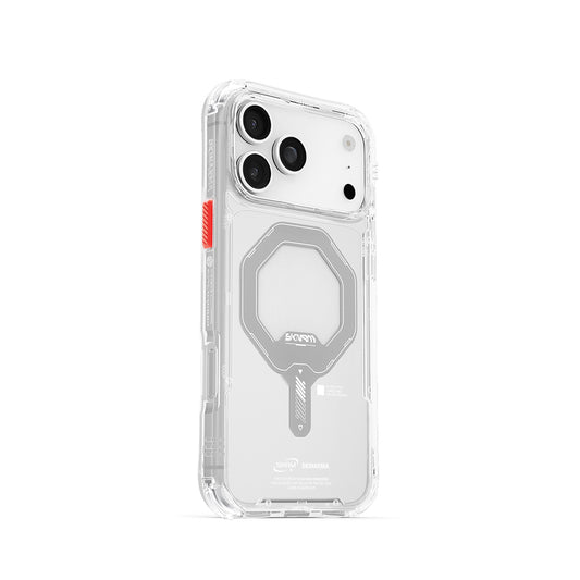 Apple iPhone 17 Pro Max Case M-safe Charging Feature Transparent Airbag Design Skinarma Saido Mag-Charge Cover Transparent 