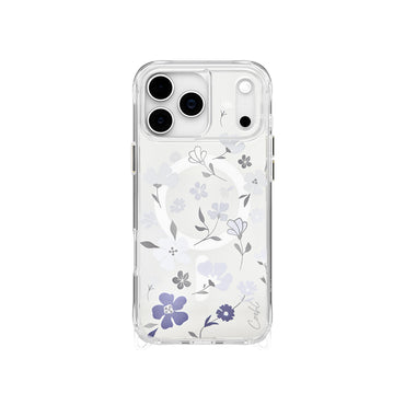 Apple iPhone 17 Pro Max Kılıf M-safe Şarj Özellikli Şeffaf Arka Yüzey Çiçekli Coehl Amara Kapak