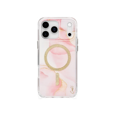 Apple iPhone 17 Pro Max Case M-safe Charging Feature Glitter Magnetic Coehl Aeris Cover Pink
