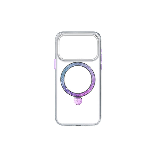 Apple iPhone 17 Pro Max Kılıf M-safe Şarj Özellikli Simli Standlı Pynana Dancing Circle Trendy Serisi Kapak