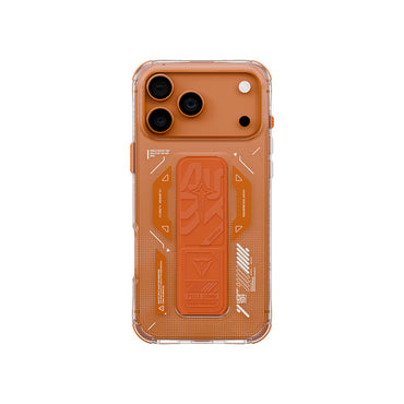 Apple iPhone 17 Pro Max Case M-safe Charging Feature Technology Patterned Skinarma Helio Mag Charge Stand Cover Smoke