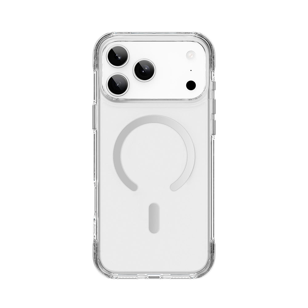 Apple iPhone 17 Pro Max Case M-safe Charging Feature Wiwu MCC-702 Titanium Pro Series Hard PC Cover Transparent