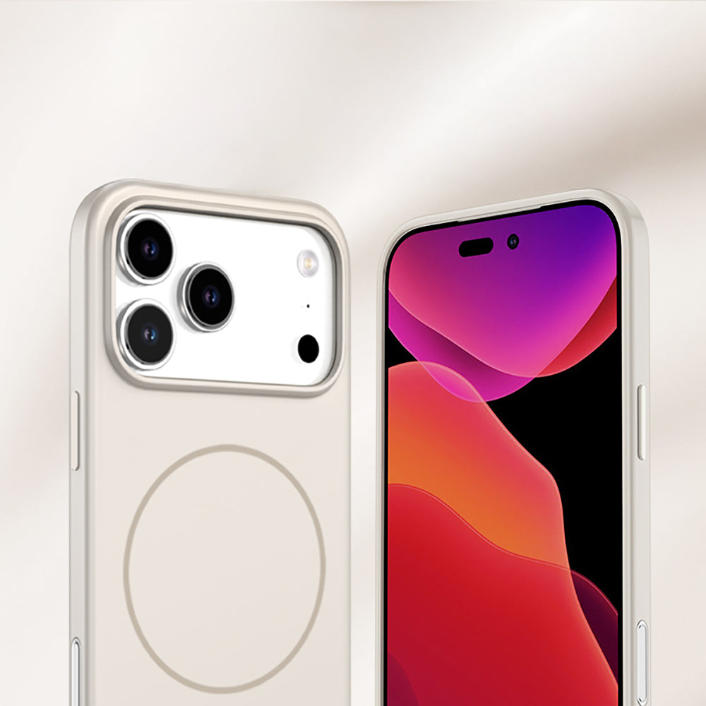 Apple iPhone 17 Pro Max Kılıf M-safe Şarj Özellikli Wlons Liza Kapak Beyaz