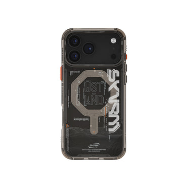 Apple iPhone 17 Pro Max Case M-safe Charging Feature Text Patterned Airbag Design Skinarma Sonix Cover Black 