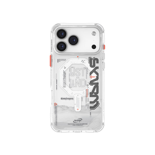 Apple iPhone 17 Pro Max Case M-safe Charging Feature Text Patterned Airbag Design Skinarma Sonix Cover Transparent 