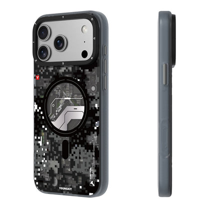 Apple iPhone 17 Pro Max Kılıf M-Safe Şarj Özellikli Youngkit Camouflage Sykell Serisi Kapak