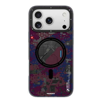 Apple iPhone 17 Pro Max Kılıf M-Safe Şarj Özellikli Youngkit Camouflage Sykell Serisi Kapak