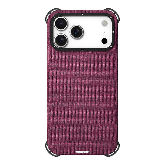 Apple iPhone 17 Pro Max Case M-safe Charging Feature Youngkit Canvas Series Cover Plum 