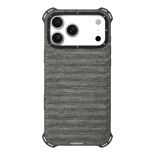 Apple iPhone 17 Pro Max Case M-safe Charging Feature Youngkit Canvas Series Cover Gray 