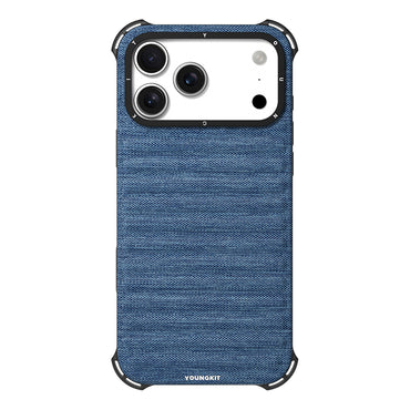 Apple iPhone 17 Pro Max Case M-safe Charging Feature Youngkit Canvas Series Cover Blue 