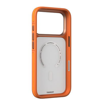 Apple iPhone 17 Pro Max Kılıf M-safe Şarj Özellikli Youngkit Rock Sand Serisi Kapak Siyah
