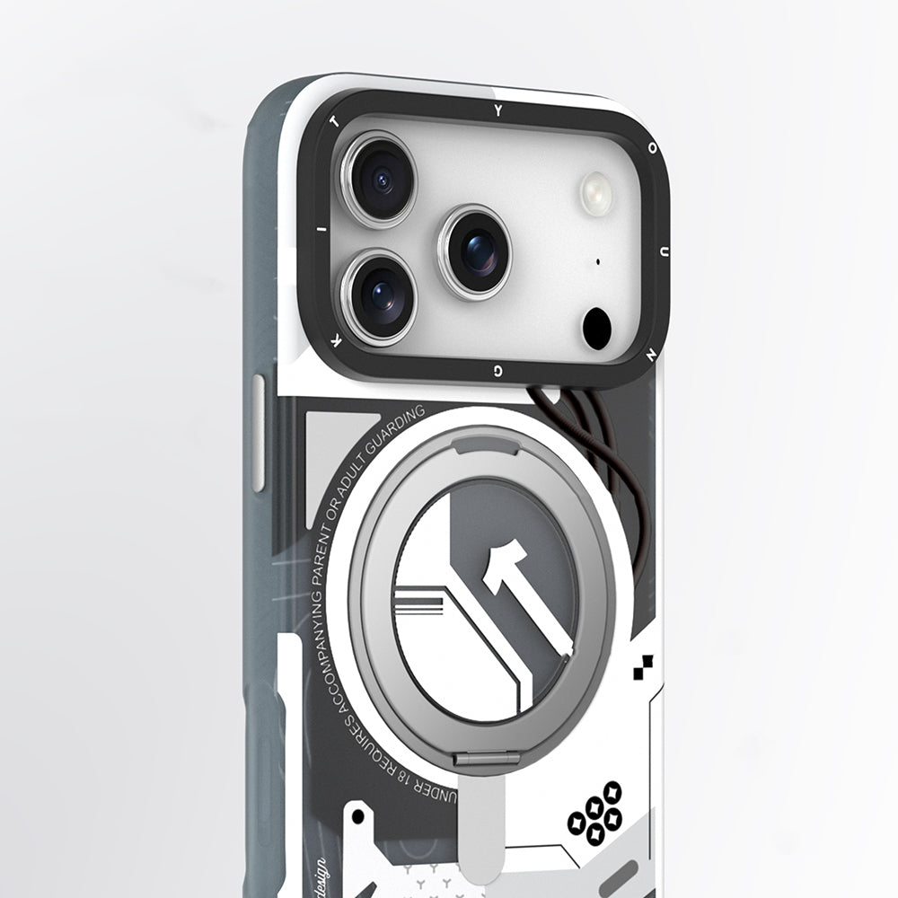 Apple iPhone 17 Pro Max Kılıf M-safe Şarj Özellikli Youngkit Starship Serisi Kapak Mavi