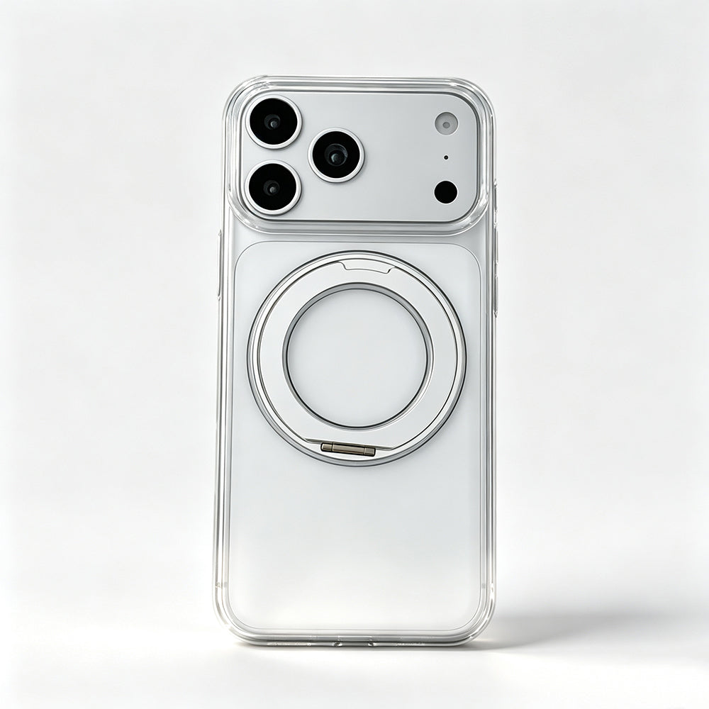 Apple iPhone 17 Pro Max Kılıf M-Safe Şarj Özellikli Zore Luzer 360 Standlı Kapak