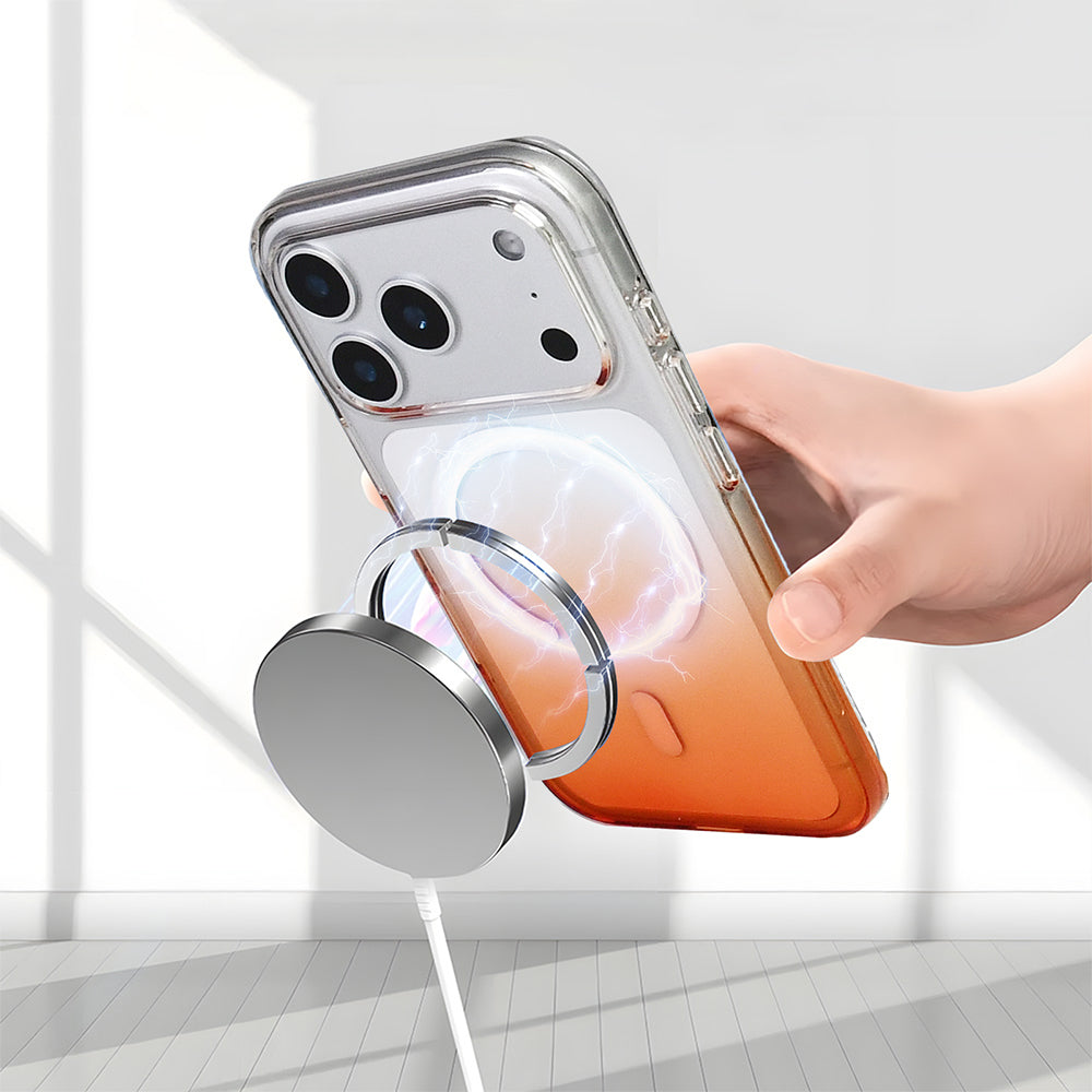 Apple iPhone 17 Pro Max Kılıf M-Safe Şarj Özellikli Zore Septik Silikon Kapak Mor